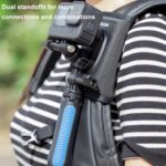 TELESIN GP-MTB-T02 Cámara deportiva Mochila con hebilla en J de doble cabezal Accesorio de conversión de liberación rápida, Rotatable J-Buckle - Imagen 2