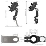 Soporte para teléfono de navegación para ciclismo al aire libre para bicicleta y motocicleta, Rearview Mirror Bracket - Imagen 4