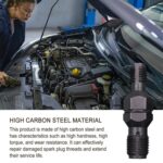 Herramienta de reparación de roscas de bujías de doble extremo para automóvil, 14mm-18mm - Imagen 4