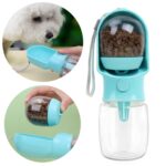 2 en 1 comedero para mascotas, botella de agua potable para perros, taza de agua portátil para pasear al aire libre, 500ml+180ml - Imagen 3