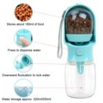 2 en 1 comedero para mascotas, botella de agua potable para perros, taza de agua portátil para pasear al aire libre, 500ml+180ml - Imagen 5