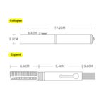 Cepillo de limpieza de doble cabezal para salida de aire de coche 3 en 1, cepillo de detalles multifuncional con martillo, 3-In-1 (Grey) - Imagen 3