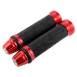 1 par de cubiertas de goma para manillar de motocicleta universales de 22 mm, engrasador, empuñaduras de manillar modificadas CNC
