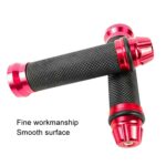 1 par de cubiertas de goma para manillar de motocicleta universales de 22 mm, engrasador, empuñaduras de manillar modificadas CNC - Imagen 3