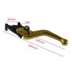 Palanca de freno de bicicleta eléctrica ajustable, capó de manillar de freno de disco doble de seis velocidades CNC, 1 par, Brake Lever(Gold) - Imagen 5