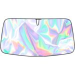 Parasol para parabrisas delantero de coche, sombrilla colorida con aislamiento térmico láser, protector solar, 136x65cm