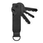 Organizador de llaves compacto con llavero de metal que puede contener de 2 a 6 llaves, Black