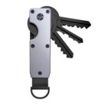 Organizador de llaves compacto con llavero de metal que puede contener de 2 a 6 llaves, Gray