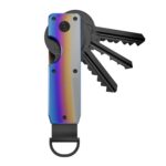 Organizador de llaves compacto con llavero de metal que puede contener de 2 a 6 llaves, Gradient Color