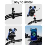Kewig Soporte para teléfono de navegación para motocicleta Soporte de carga para conducción al aire libre, M11-G2-A3 - Imagen 6