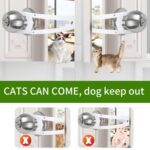 Valla de entrada y salida para mascotas, perros y gatos, pestillo de soporte fijo sin perforación, 31 x 7cm - Imagen 6