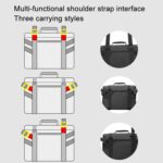 Cwatcun D115 Bolso bandolera para cámara DSLR con película de cuero impermeable, Black Large - Imagen 12