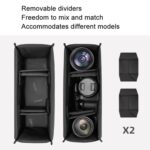 Cwatcun D115 Bolso bandolera para cámara DSLR con película de cuero impermeable, Black Large - Imagen 5