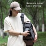 Mochila de hombro vintage Cwatcun D128 con compartimentos divididos, gran capacidad, resistente a salpicaduras, para fotografía, Medium Black - Imagen 11