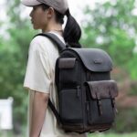 Mochila de hombro vintage Cwatcun D128 con compartimentos divididos, gran capacidad, resistente a salpicaduras, para fotografía, Medium Black - Imagen 12