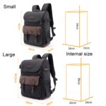 Mochila de hombro vintage Cwatcun D128 con compartimentos divididos, gran capacidad, resistente a salpicaduras, para fotografía, Medium Black - Imagen 3
