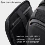 Mochila de hombro vintage Cwatcun D128 con compartimentos divididos, gran capacidad, resistente a salpicaduras, para fotografía, Medium Black - Imagen 5