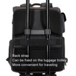Mochila de hombro vintage Cwatcun D128 con compartimentos divididos, gran capacidad, resistente a salpicaduras, para fotografía, Medium Black - Imagen 9