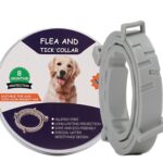 Collar antipulgas y garrapatas para perros y gatos con estuche de aluminio, 72cm Gray