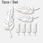 7 unids/set pegatinas de parachoques reflectantes 3D para rascar plumas de coche