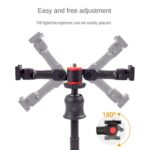 Adaptador de montaje de zapata fría doble, soporte de barra de extensión de brazo mágico para cámara y teléfono móvil - Imagen 4