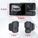 Grabadora de conducción de reproducción de teléfono móvil WIFI de visión nocturna infrarroja HD 1080P de 3 lentes - Imagen 2