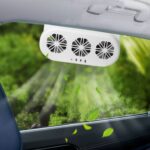 Ventilador de escape de ventana de coche con enchufe USB, ventilador de ventilación de refrigeración para circulación de aire de coche, White - Imagen 2