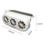 Ventilador de escape de ventana de coche con enchufe USB, ventilador de ventilación de refrigeración para circulación de aire de coche, White - Imagen 3
