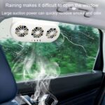 Ventilador de escape de ventana de coche con enchufe USB, ventilador de ventilación de refrigeración para circulación de aire de coche, White - Imagen 7