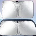 Parasol para coche, parabrisas delantero de verano, protector solar, aislamiento térmico, cortina parasol plegable para coche - Imagen 2