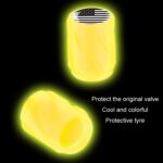 Juego de 4 tapas de válvulas modificadas para neumáticos de motocicletas y automóviles luminosas, Green Black Flag - Imagen 6