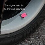 Juego de 4 tapas de válvulas modificadas para neumáticos de motocicletas y automóviles luminosas, Green Black Flag - Imagen 8