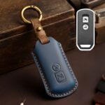 Estuche para llave de motocicleta Hallmo para Honda NS125LA/Lead125/PCX160/Forza 350, 2 Keys Blue