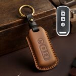 Estuche para llave de motocicleta Hallmo para Honda NS125LA/Lead125/PCX160/Forza 350, 3 Keys Brown