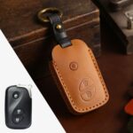 Funda para llave de coche Hallmo para Lexus RX270/ES240/LX570, 3 Keys Brown
