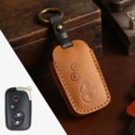 Funda para llave de coche Hallmo para Lexus RX270/ES240/LX570, 4 Keys Brown