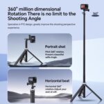 Trípode plegable para selfies TELESIN con rotación de 360 ​​grados y 1,5 m para GoPro Hero, Insta360 y DJI Osmo Action, S1-TSS-01 - Imagen 3