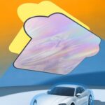 Parasol con aislamiento térmico y protección solar para parabrisas delantero de coche con láser, Small - Imagen 2