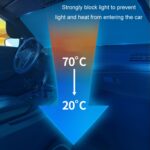 Parasol con aislamiento térmico y protección solar para parabrisas delantero de coche con láser, Large - Imagen 6