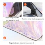 Parasol con aislamiento térmico y protección solar para parabrisas delantero de coche con láser, Large - Imagen 8