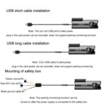 Teléfono móvil WIFI 2K Grabadora de conducción giratoria de 360 ​​grados ultra clara, USB Short Line - Imagen 2