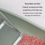 Pala de filtro divisor de arena para gatos de metal, herramienta de limpieza para el cuidado de mascotas, Square Silver - Imagen 6