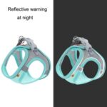Arnés de pecho para mascotas estilo camiseta interior Correa reflectante transpirable de verano para perros, Single Pink - Imagen 5