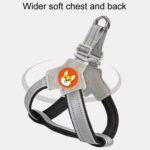 Arnés de pecho para mascotas estilo silla de montar Correa reflectante transpirable para perros, Black+1.5m Round Rope - Imagen 3