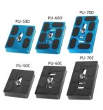 Para cámara SLR tipo Arca, placa de liberación rápida de PU, placa de liberación rápida con cabezal esférico CNC de aleación de aluminio, BEXIN PU-50D - Imagen 3