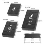 Para cámara SLR tipo Arca, placa de liberación rápida de PU, placa de liberación rápida con cabezal esférico CNC de aleación de aluminio, BEXIN PU-50D - Imagen 5