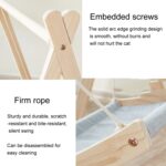 Hamaca de madera maciza de doble capa para gatos, cama universal para gatos, columpio lavable para gatitos, Straw Mat - Imagen 5