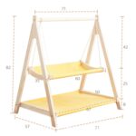 Hamaca de madera maciza de doble capa para gatos, cama universal para gatos, columpio lavable para gatitos, Straw Mat - Imagen 6