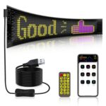 Pantalla flexible para publicidad en el coche, aplicación de pantalla inteligente con Bluetooth, 9.2x37.4cm(16 x 64 LEDs)