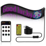 Pantalla flexible para publicidad en el coche, aplicación de pantalla inteligente con Bluetooth, 12x59.5cm(16 x 96 LEDs)